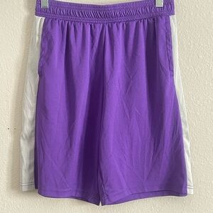 Purple and Grey Kids’ Athletic Shorts